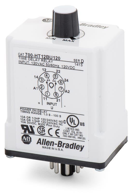 Allen-Bradley 700-HT12BU120 Tube Base Timing Relay