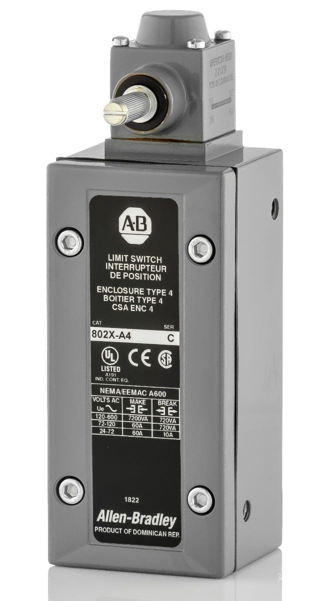 Allen-Bradley 802X-A4 Spring Return Lever Limit Switch