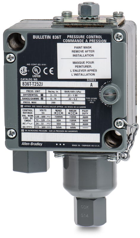 Allen-Bradley 836T-T252J Pressure Control Switch