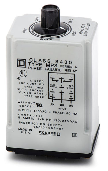 Square D 8430MPSV29 Failure Relay