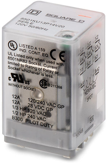 Square D 8501KU13P14V20 General Purpose Relay