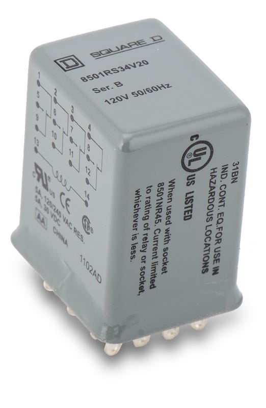 Square D 8501RS34V20 General Purpose Relay