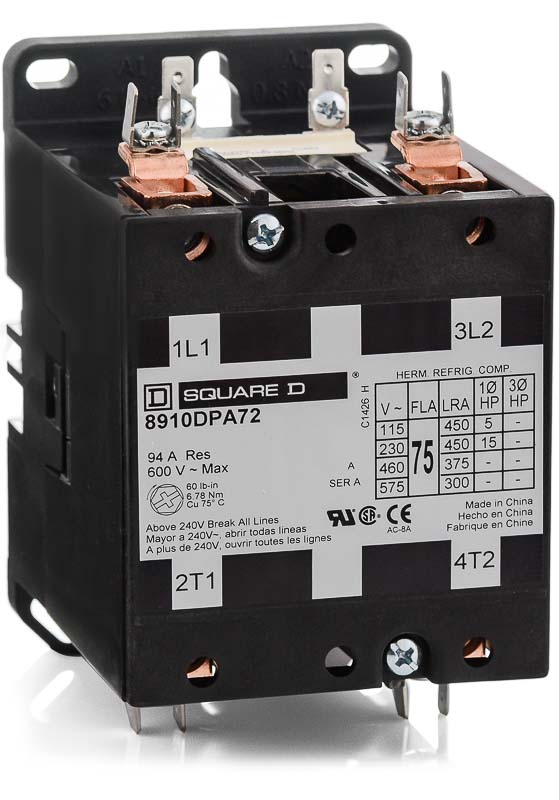 Square D 8910DPA72V02 Definite Purpose Contactor