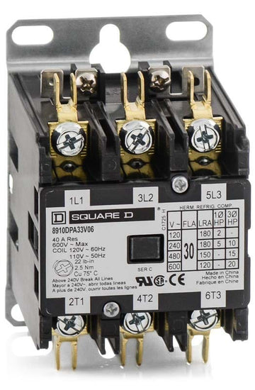 Square D 8910DPA33V06 Definite Purpose Contactor