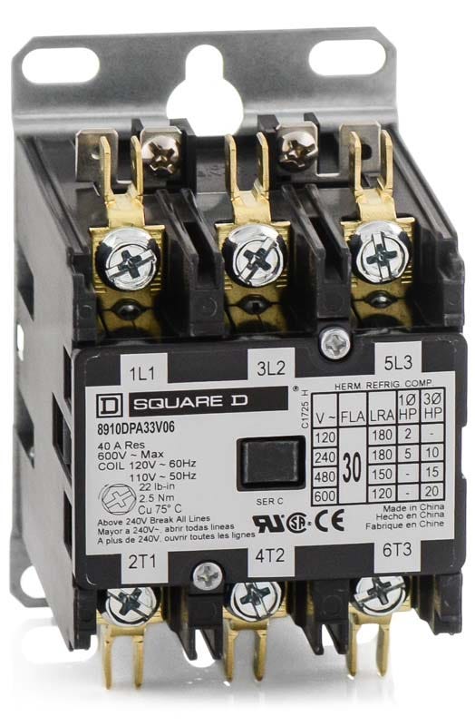 Square D 8910DPA33V06 Definite Purpose Contactor