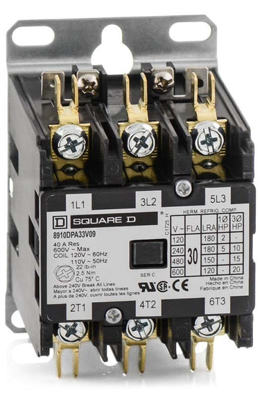 Square D 8910DPA33V09 Definite Purpose Contactor