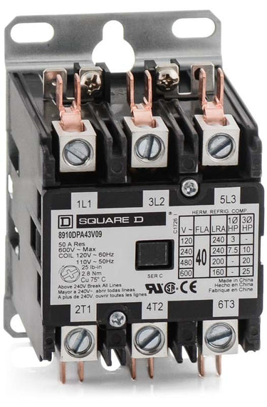 Square D 8910DPA43V09 Definite Purpose Contactor