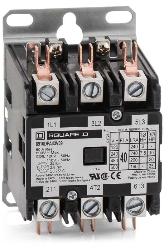 Square D 8910DPA43V09 Definite Purpose Contactor
