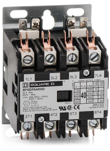 Square D 8910DPA44V02 Definite Purpose Contactor