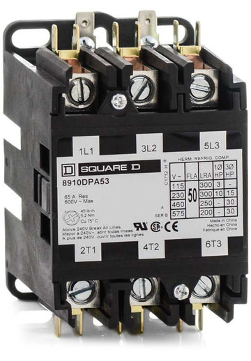 Square D 8910DPA53V09 Definite Purpose Contactor