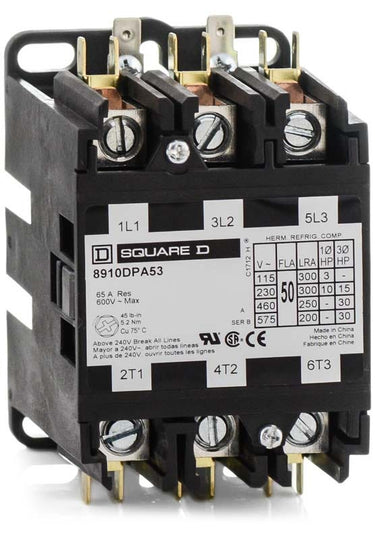 Square D 8910DPA53V14 Definite Purpose Contactor