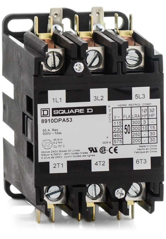 Square D 8910DPA53V14 Definite Purpose Contactor