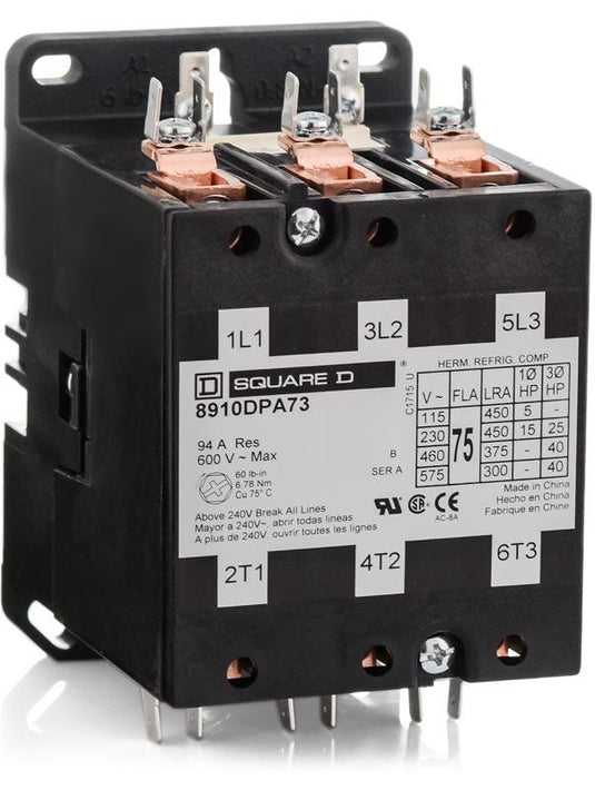 Square D 8910DPA73V02 Definite Purpose Contactor