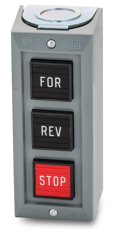 Schneider Electric 9001BG302 Control Station With Three Momentary Push Buttons