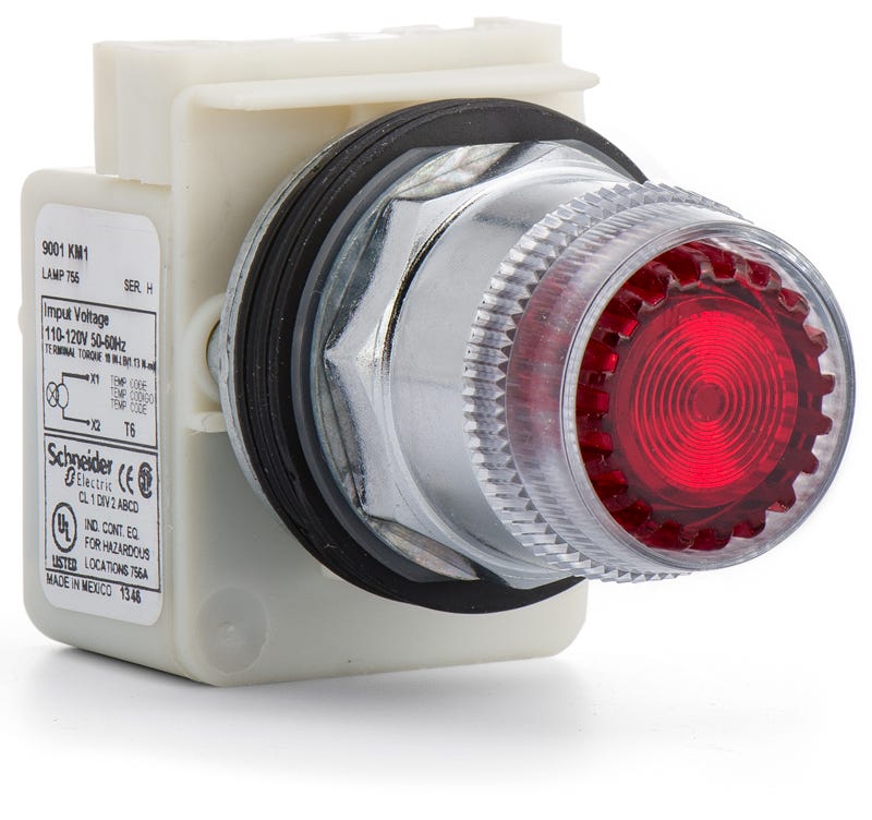 Schneider Electric 9001K1L1R Illuminated Push Button Switch