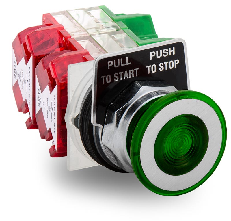 Schneider Electric 9001KR9GH12 Start / Stop Flush Push Button