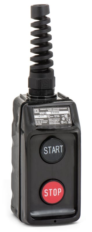 Schneider Electric 9001BW95B Pendant Station With Strain Relief Push Button