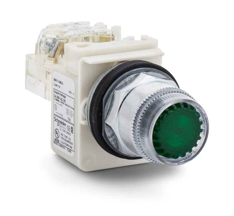 Square D 9001K1L35GH13 Green Push Button Momentary