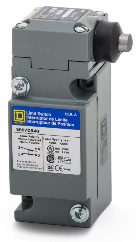 Square D 9007C54G Side Rotary Spring Return Lever Limit Switch