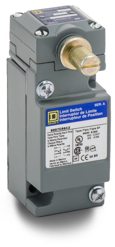 Square D 9007C66A2 Side Rotary Spring Return Lever Limit Switch