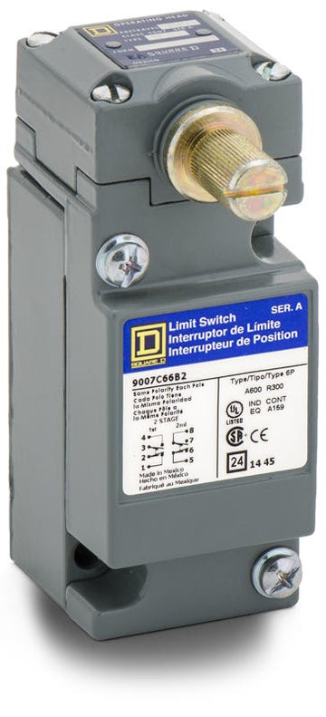 Square D 9007C66B2 Side Rotary Spring Return Lever Limit Switch
