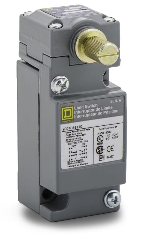 Square D 9007C68T5 Side Rotary Spring Return Lever Limit Switch