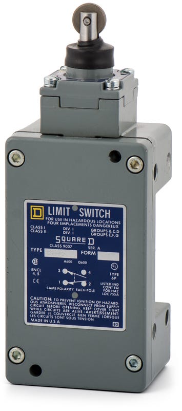 Square D 9007CR53D Side Rotary Spring Return Lever Limit Switch