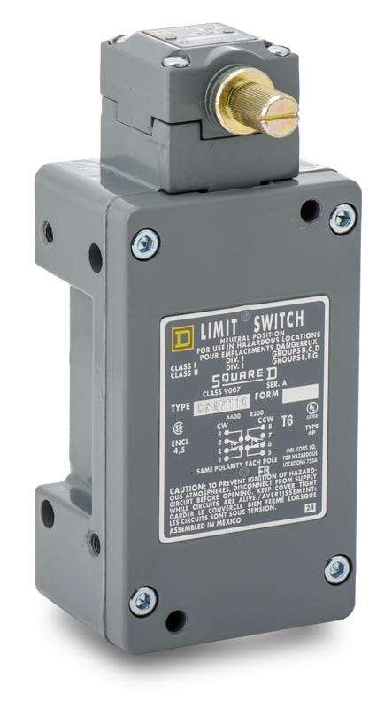 Square D 9007CR67T10 Side Rotary Spring Return Lever Limit Switch
