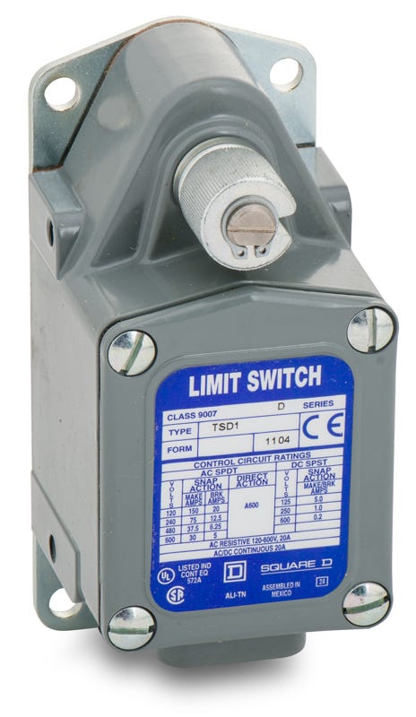 Square D 9007TSD1 Spring Return Rotary Lever Limit Switch