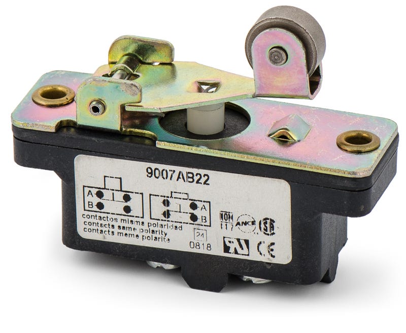 Square D 9007AB22 Plastic Plunger Roller Lever Snap Limit Switch