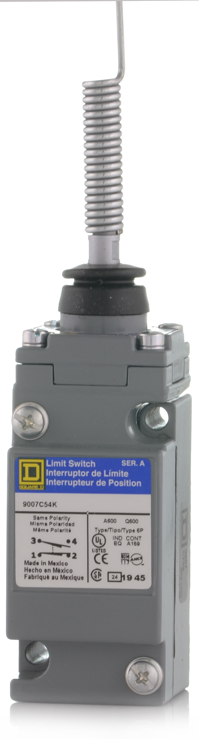 Square D 9007C54K Side Rotary Spring Return Lever Limit Switch ...