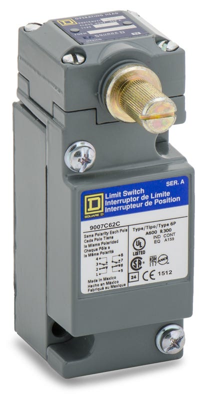 Square D 9007C62C Side Rotary Spring Return Lever Limit Switch