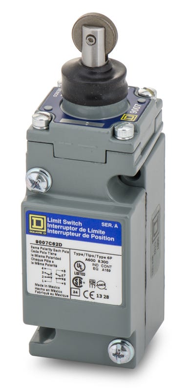 Square D 9007C62D Side Rotary Spring Return Lever Limit Switch