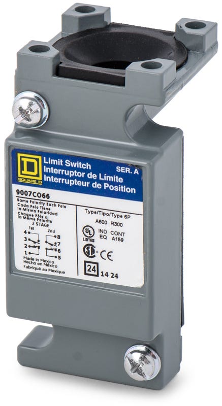 Square D 9007CO66 Side Rotary Spring Return Lever Limit Switch