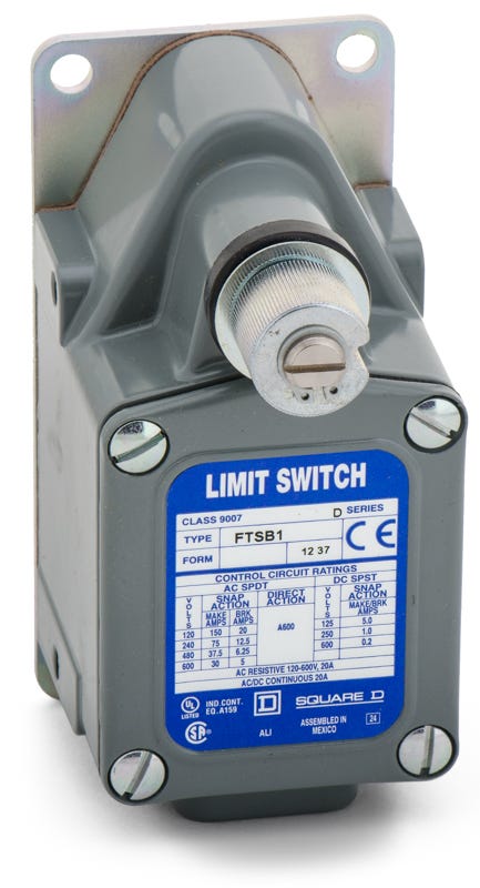 Square D 9007FTSB1 Spring Return Rotary Lever Limit Switch
