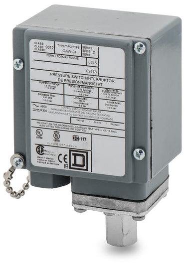 Square D 9012GAW24 Pressure Switch