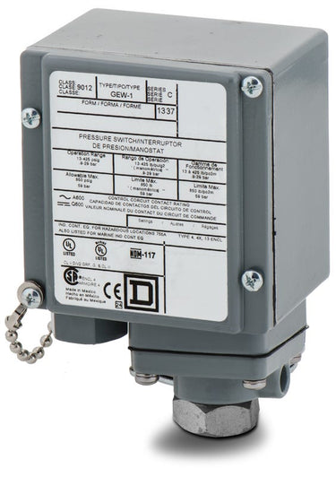 Square D 9012GEW1 Pressure Switch
