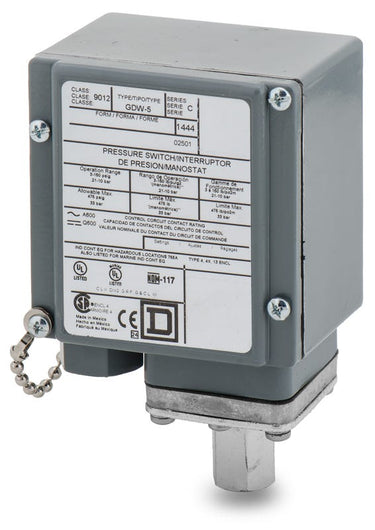 Square D 9012GDW5 Pressure Switch