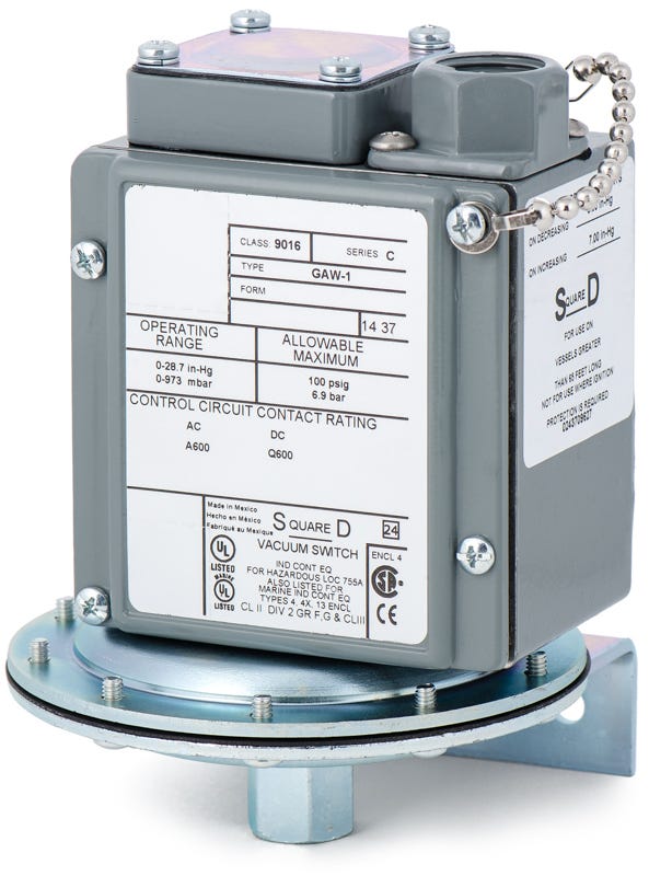 Square D 9016GAW1 Pressure Switch