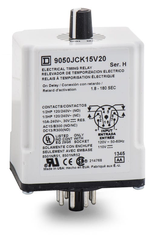 Square D 9050JCK15V20 Timer Relay