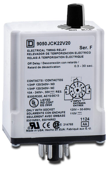 Square D 9050JCK22V20 Timer Relay