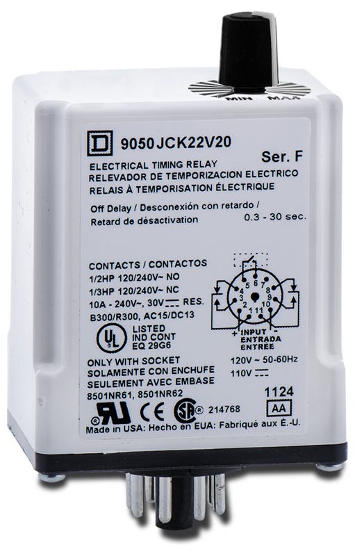 Square D 9050JCK22V20 Timer Relay