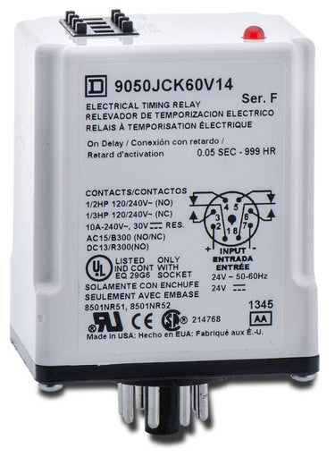 Square D 9050JCK60V14 Timer Relay