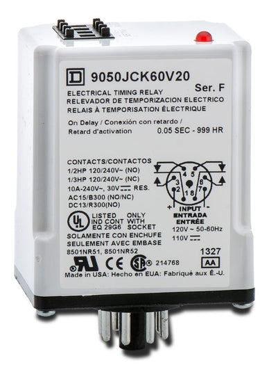 Square D 9050JCK60V20 Timer Relay