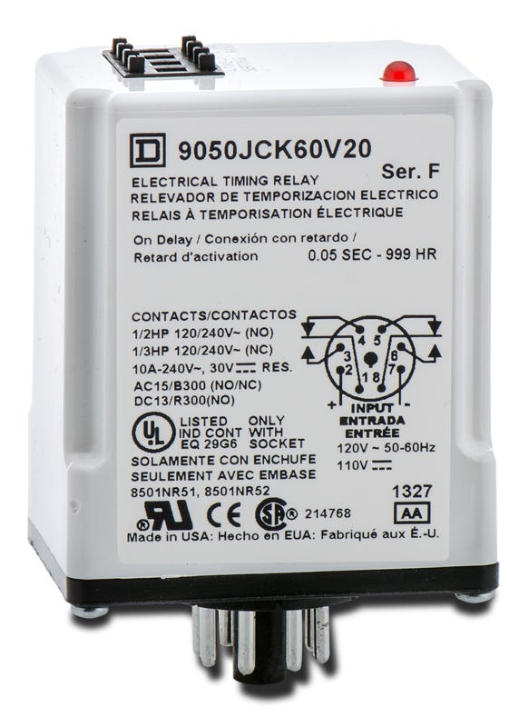 Square D 9050JCK60V20 Timer Relay