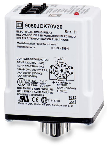 Square D 9050JCK70V20 Timer Relay