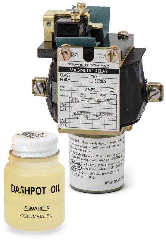 Square D 9055BO111 Dashpot Magnetic Current Relay
