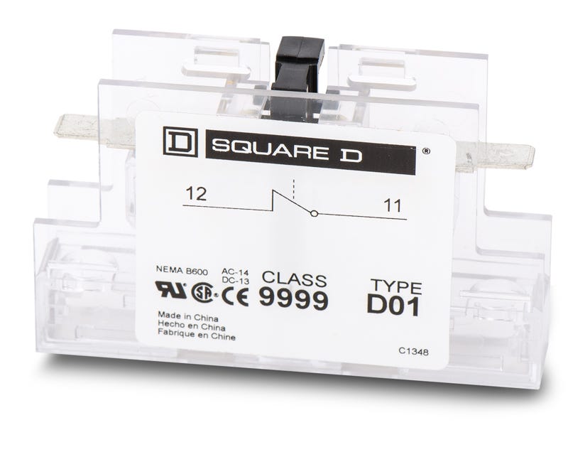 Square D 9999D01 Auxiliary Contact Block