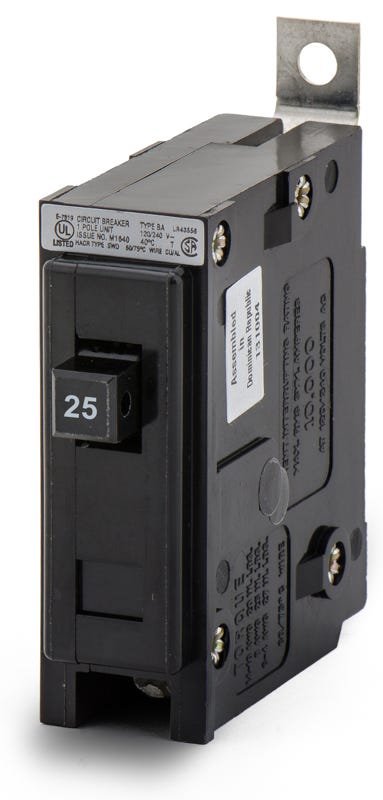Eaton/Cutler-Hammer BAB1025 1 Pole Circuit Breaker