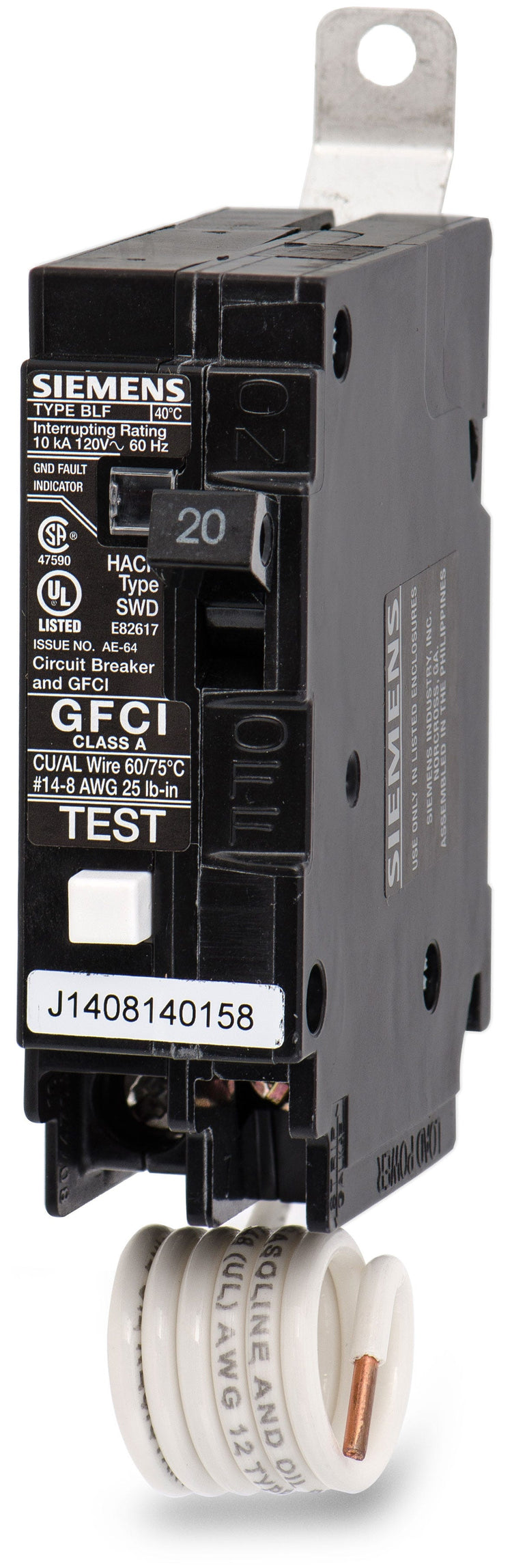 Siemens BF120 1 Pole Circuit Breaker